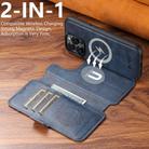For iPhone 16 Pro Max Suteni Q07 2-in-1 Multi-function Detachable Wallet MagSafe Phone Case(Blue) - 2