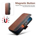 For iPhone 16 Plus Suteni Q07 2-in-1 Multi-function Detachable Wallet MagSafe Phone Case(Brown) - 3