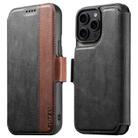 For iPhone 14 Pro Suteni Q07 2-in-1 Multi-function Detachable Wallet MagSafe Phone Case(Black) - 1