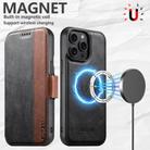 For iPhone 14 Pro Suteni Q07 2-in-1 Multi-function Detachable Wallet MagSafe Phone Case(Black) - 3