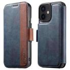 For iPhone 12 Suteni Q07 2-in-1 Multi-function Detachable Wallet MagSafe Phone Case(Blue) - 1
