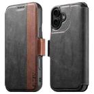 For iPhone 17 Suteni Q07 2-in-1 Multi-function Detachable Wallet MagSafe Phone Case(Black) - 1