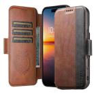 For iPhone 17 Suteni Q07 2-in-1 Multi-function Detachable Wallet MagSafe Phone Case(Brown) - 2