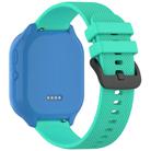 For Verizon Gizmo Watch 3 Kids Watch Textured Silicone 20mm Watch Band(Aqua Duck Green) - 2