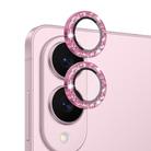 For Samsung Galaxy S25 Edge 5G NORTHJO 1 Set Camera Lens Protector Glitter Metal Ring Film(Pink) - 2