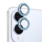 For Samsung Galaxy S25 Edge 5G NORTHJO 1 Set Camera Lens Protector Glitter Metal Ring Film(Blue) - 2