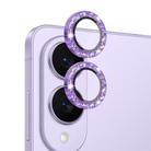 For Samsung Galaxy S25 Edge 5G NORTHJO 1 Set Camera Lens Protector Glitter Metal Ring Film(Purple) - 2