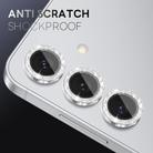 For Samsung Galaxy S25+ 5G NORTHJO 1 Set Camera Lens Protector Glitter Metal Ring Film(Silver) - 3