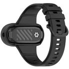 For Insta 360 Go 3 / Go 3S / Go 2 Solid Color Silicone Watch Band(Black) - 1