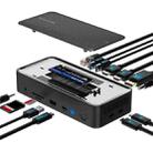 WAVLINK UMD23M For Laptop Tablet 13 in 1 USB-C Hub 10Gbps M.2 Pcie / SATA SSD Enclosure(US Plug) - 1