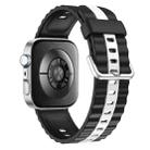 For Huawei Watch Fit 4 / Fit 4 Pro / Fit 3 Vertical Striped Two Color Silicone Watch Band(Black White) - 2