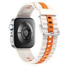 For Huawei Watch Fit 4 / Fit 4 Pro / Fit 3 Vertical Striped Two Color Silicone Watch Band(Starlight Orange) - 2