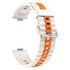For Huawei Watch Fit 4 / Fit 4 Pro / Fit 3 Vertical Striped Two Color Silicone Watch Band(Starlight Orange) - 3