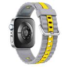 For Huawei Watch Fit 4 / Fit 4 Pro / Fit 3 Vertical Striped Two Color Silicone Watch Band(Silver Gray Yellow) - 2