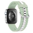 For Huawei Watch Fit 4 / Fit 4 Pro / Fit 3 Vertical Striped Two Color Silicone Watch Band(Green White) - 2