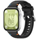For Huawei Watch Fit 4 Pro / Fit 4 / Fit 3 Stitched Silver Buckle Silicone Watch Band(Black) - 1