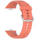 For Huawei Watch Fit 4 Pro / Fit 4 / Fit 3 Stitched Silver Buckle Silicone Watch Band(Red Tea Bridge) - 2