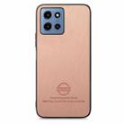 For Motorola Moto G 2025 5G Twill Fabric Leather Skin Back Phone Case(Pink) - 2