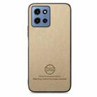 For Motorola Moto G 2025 5G Twill Fabric Leather Skin Back Phone Case(Khaki) - 2
