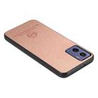 For Motorola Moto G05 Twill Fabric Leather Skin Back Phone Case(Pink) - 3