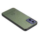 For Motorola Moto G05 Twill Fabric Leather Skin Back Phone Case(Green) - 3