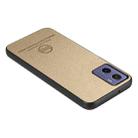 For Motorola Moto G05 Twill Fabric Leather Skin Back Phone Case(Khaki) - 3