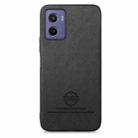 For Motorola Moto G05 Twill Fabric Leather Skin Back Phone Case(Black) - 2