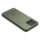 For Motorola Moto G15 Twill Fabric Leather Skin Back Phone Case(Green) - 3