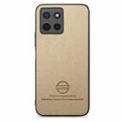For Motorola Moto G15 Twill Fabric Leather Skin Back Phone Case(Khaki) - 2