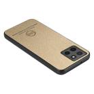 For Motorola Moto G15 Twill Fabric Leather Skin Back Phone Case(Khaki) - 3
