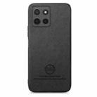For Motorola Moto G15 Twill Fabric Leather Skin Back Phone Case(Black) - 2