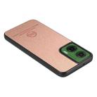 For Motorola Moto G35 Twill Fabric Leather Skin Back Phone Case(Pink) - 3