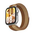 For Huawei Watch Fit 4 Watch Case Integrated Nylon Loop Watch Band(Light Brown Coffee) - 2