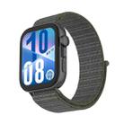 For Huawei Watch Fit 4 Watch Case Integrated Nylon Loop Watch Band(Deep Olive) - 2