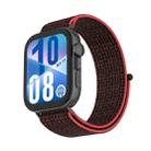 For Huawei Watch Fit 4 Watch Case Integrated Nylon Loop Watch Band(Red Black) - 2