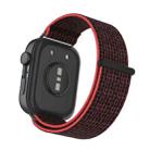For Huawei Watch Fit 4 Watch Case Integrated Nylon Loop Watch Band(Red Black) - 3