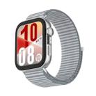 For Huawei Watch Fit 3 Watch Case Integrated Nylon Loop Watch Band(Gray) - 2