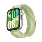 For Huawei Watch Fit 3 Watch Case Integrated Nylon Loop Watch Band(Mint Green) - 2