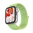 For Huawei Watch Fit 3 Watch Case Integrated Nylon Loop Watch Band(Light Yellow) - 2