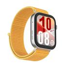 For Huawei Watch Fit 3 Watch Case Integrated Nylon Loop Watch Band(Faint Yellow) - 1