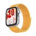 For Huawei Watch Fit 3 Watch Case Integrated Nylon Loop Watch Band(Faint Yellow) - 2