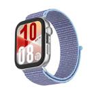 For Huawei Watch Fit 3 Watch Case Integrated Nylon Loop Watch Band(Sky Blue) - 2
