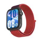 For Huawei Watch Fit 3 Watch Case Integrated Nylon Loop Watch Band(Purplish Red) - 2
