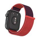 For Huawei Watch Fit 3 Watch Case Integrated Nylon Loop Watch Band(Purplish Red) - 3