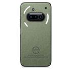 For Nothing Phone 3a Twill Fabric Leather Skin Back Phone Case(Green) - 2
