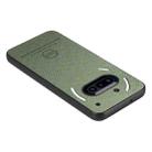 For Nothing Phone 3a Twill Fabric Leather Skin Back Phone Case(Green) - 3