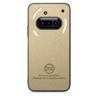 For Nothing Phone 3a Twill Fabric Leather Skin Back Phone Case(Khaki) - 2