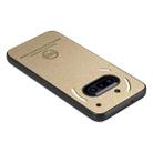 For Nothing Phone 3a Twill Fabric Leather Skin Back Phone Case(Khaki) - 3
