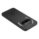 For Nothing Phone 3a Twill Fabric Leather Skin Back Phone Case(Black) - 3