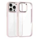 For iPhone 15 Pro Max Kalebol Gold Shield PC Hybrid TPU Phone Case(Pink) - 1